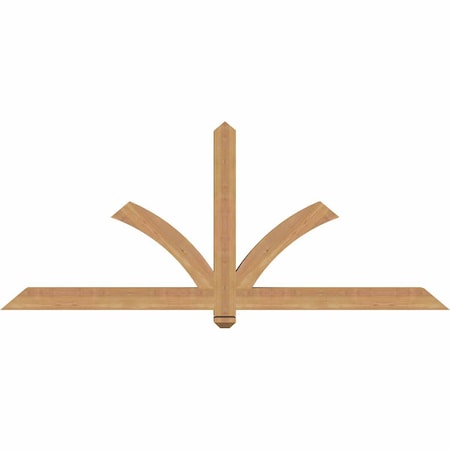 Ekena Millwork Redmond Smooth Timber Gable Bracket, Western Red Cedar, 72"W x 30"H x 3 1/2"D x 3 1/2"F, 10/12 Pitch GBW072X30X0404RED00SWR